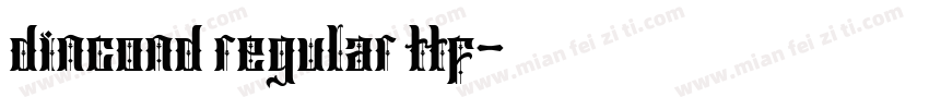 dincond regular ttf字体转换